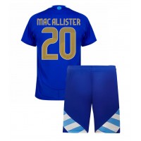 Camiseta Argentina Alexis Mac Allister #20 Visitante Equipación para niños Copa America 2024 manga corta (+ pantalones cortos)